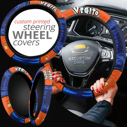 Vegito Dragon Ball Anime Steering Wheel Cover Custom Anime Car Accessories