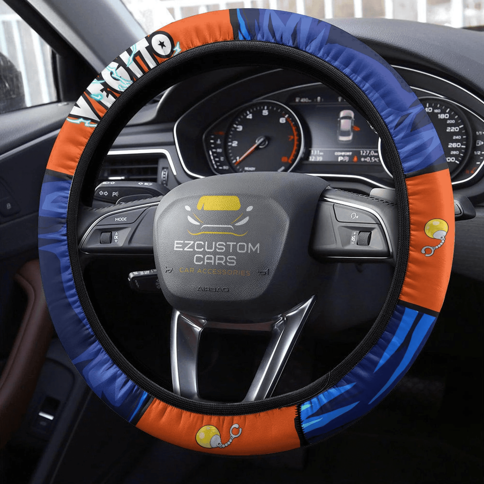 Vegito Dragon Ball Anime Steering Wheel Cover Custom Anime Car Accessories