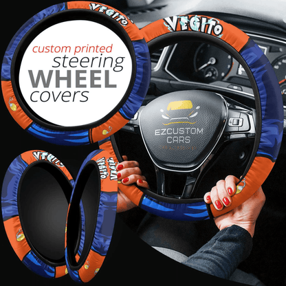 Vegito Dragon Ball Anime Steering Wheel Cover Custom Anime Car Accessories