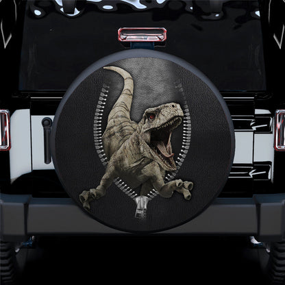 Velociraptor Angry 3D Dinosaur Jurassic World Zipper Car Spare Tire Cover
