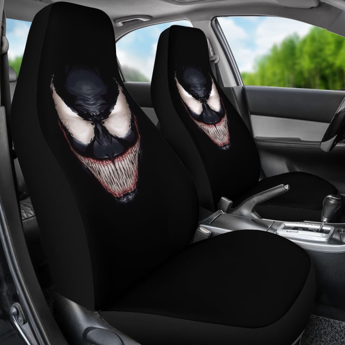 Venom Face Halloween Car Seat Covers - Amazing Best Gift Ideas 2020 Universal Fit 121007