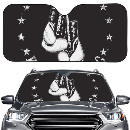Victory King Of Boxing Print Car Windshield Sun Shade