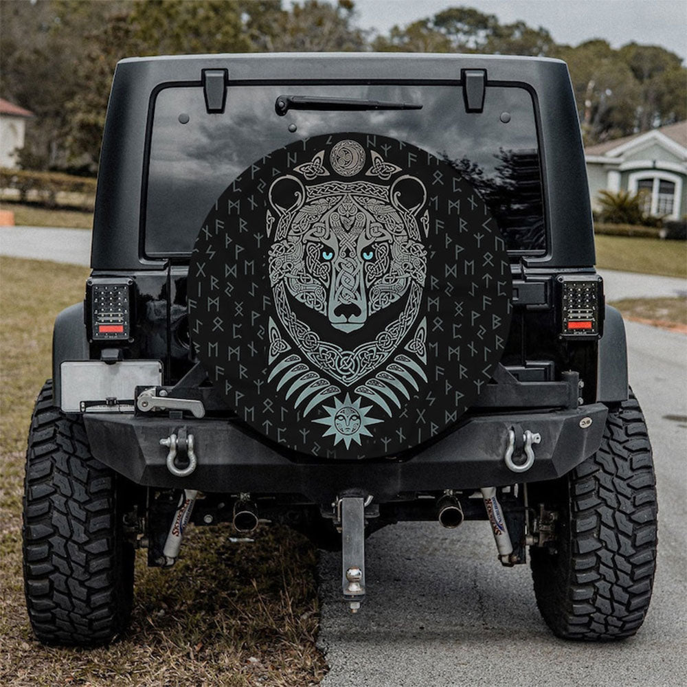 Viking Bear Car Spare Tire Cover
