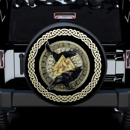 Viking Hugin And Munin Art Car Spare Tire Cover