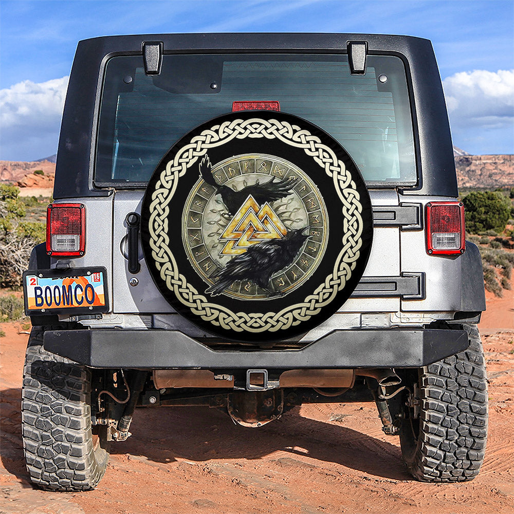 Viking Hugin And Munin Art Car Spare Tire Cover