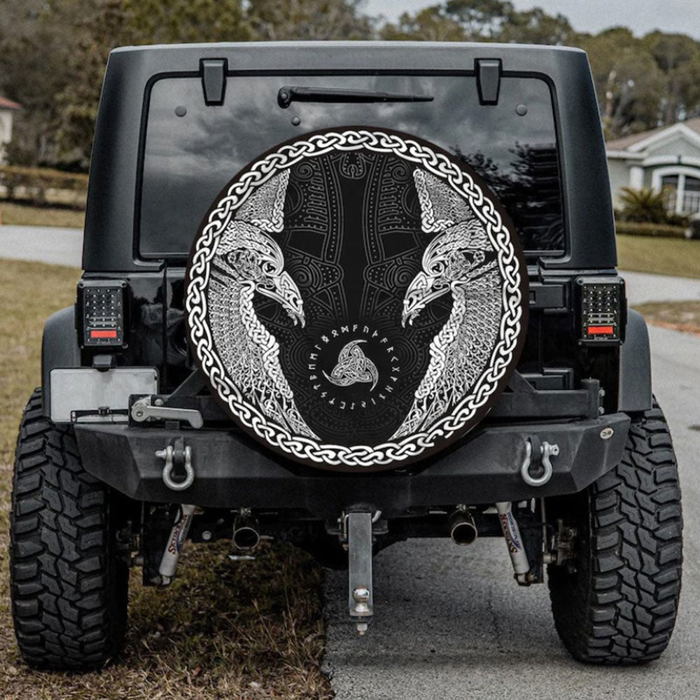 Viking Hugin And Munin Car Spare Tire Cover