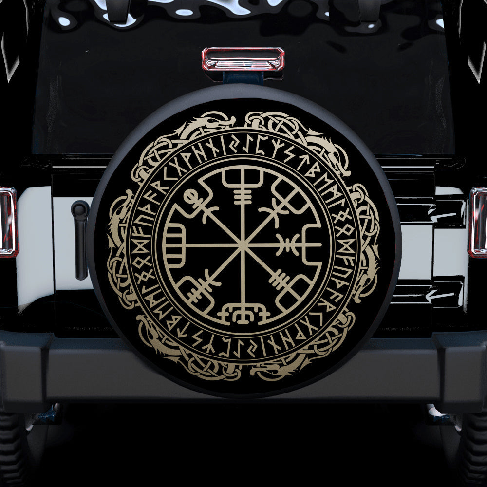 Viking Magical Runic Compass Vegvisir Jeep Car Spare Tire Cover