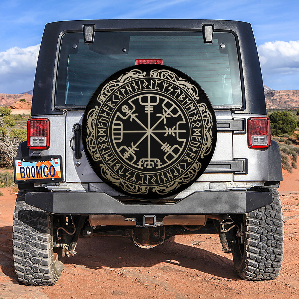 Viking Magical Runic Compass Vegvisir Jeep Car Spare Tire Cover