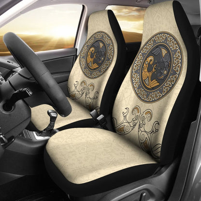 Viking Shield With Twins Ravens God Of Odin Car Seat Covers Nn8 Universal Fit 215521