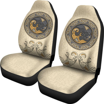 Viking Shield With Twins Ravens God Of Odin Car Seat Covers Nn8 Universal Fit 215521