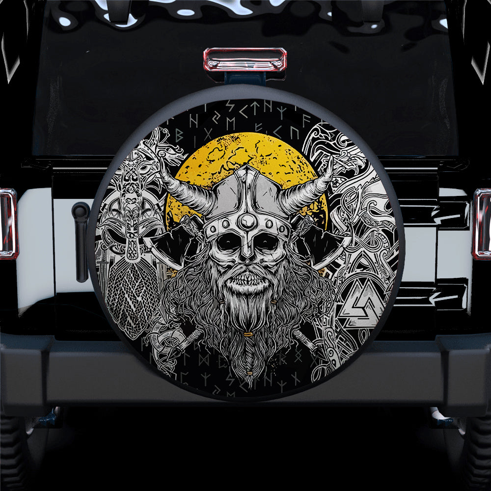 Viking Skull Head Car Spare Tire Cover