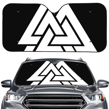 Viking Valknut Symbol Print Car Windshield Sun Shade