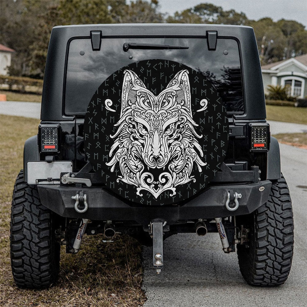 Viking Wolf Car Spare Tire Cover
