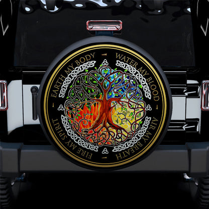Viking Yggdrasil Art Car Spare Tire Cover