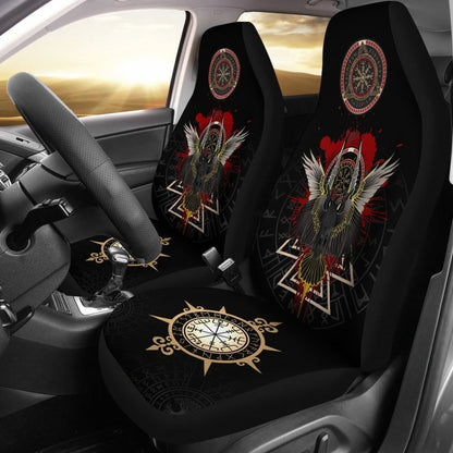 Vikings Car Seat Covers Raven Of Odin - Special Version  Universal Fit 215521
