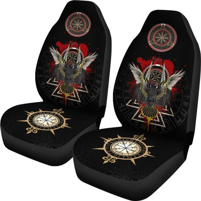 Vikings Car Seat Covers Raven Of Odin - Special Version  Universal Fit 215521