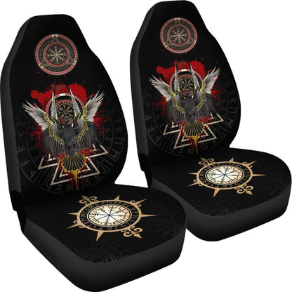 Vikings Car Seat Covers Raven Of Odin - Special Version  Universal Fit 215521