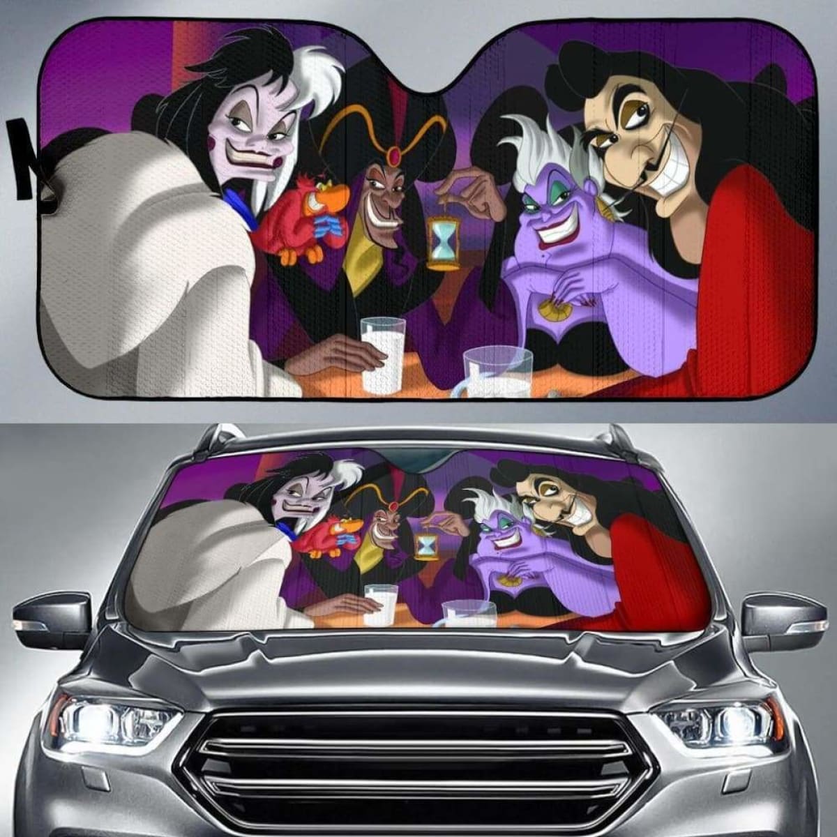 Villains Car Auto Sun Shades Universal Fit 051312