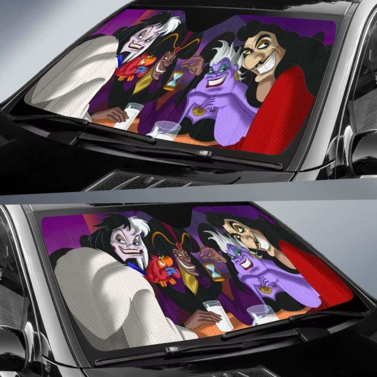 Villains Car Auto Sun Shades Universal Fit 051312