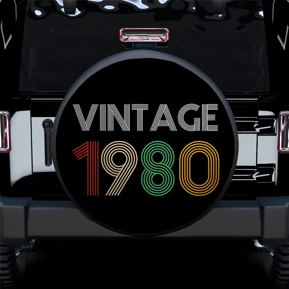 Vintage 1980 Birthday Jeep Car Spare Tire Cover