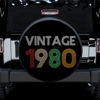 Vintage 1980 Birthday Jeep Car Spare Tire Cover