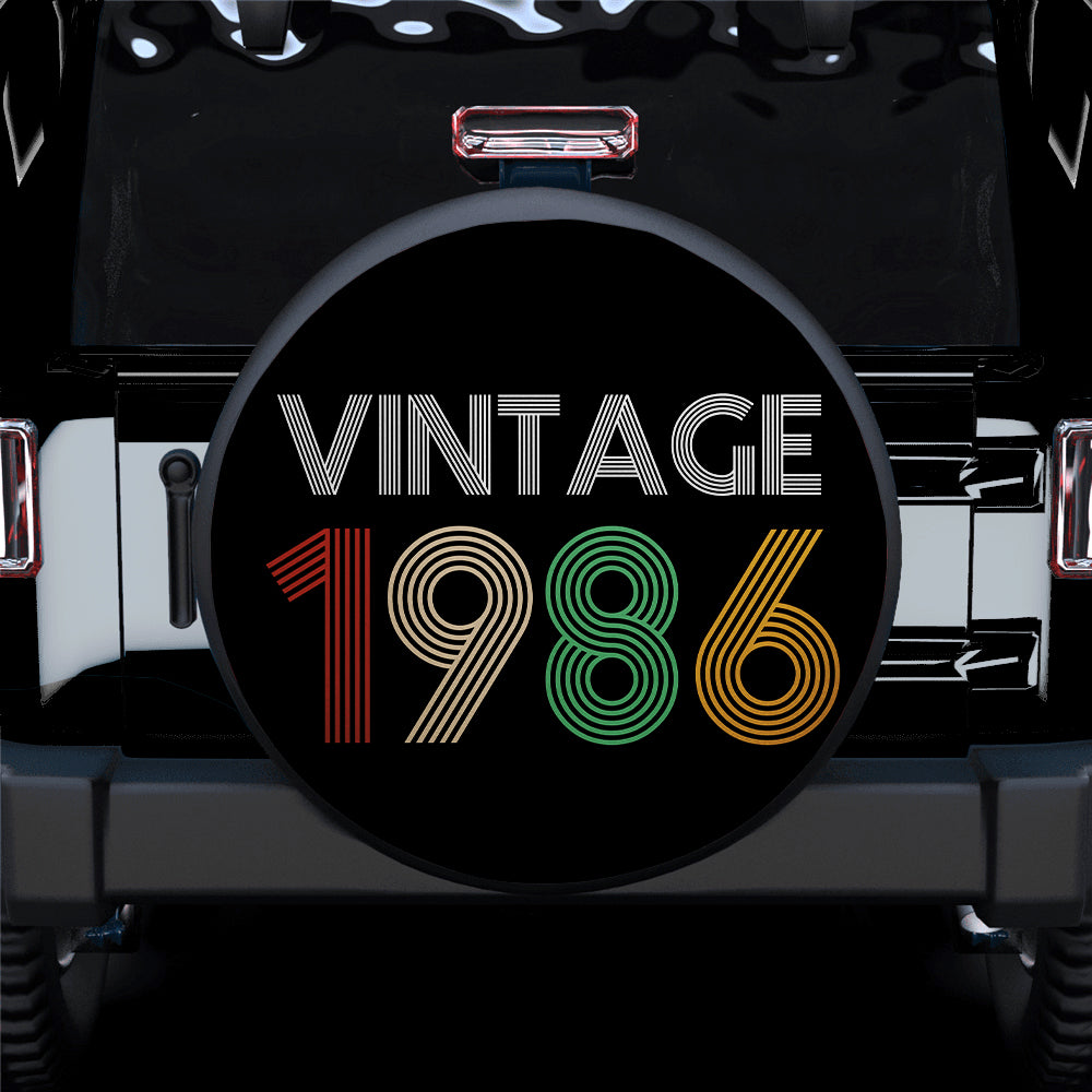 Vintage 1986 Birthday Jeep Car Spare Tire Cover