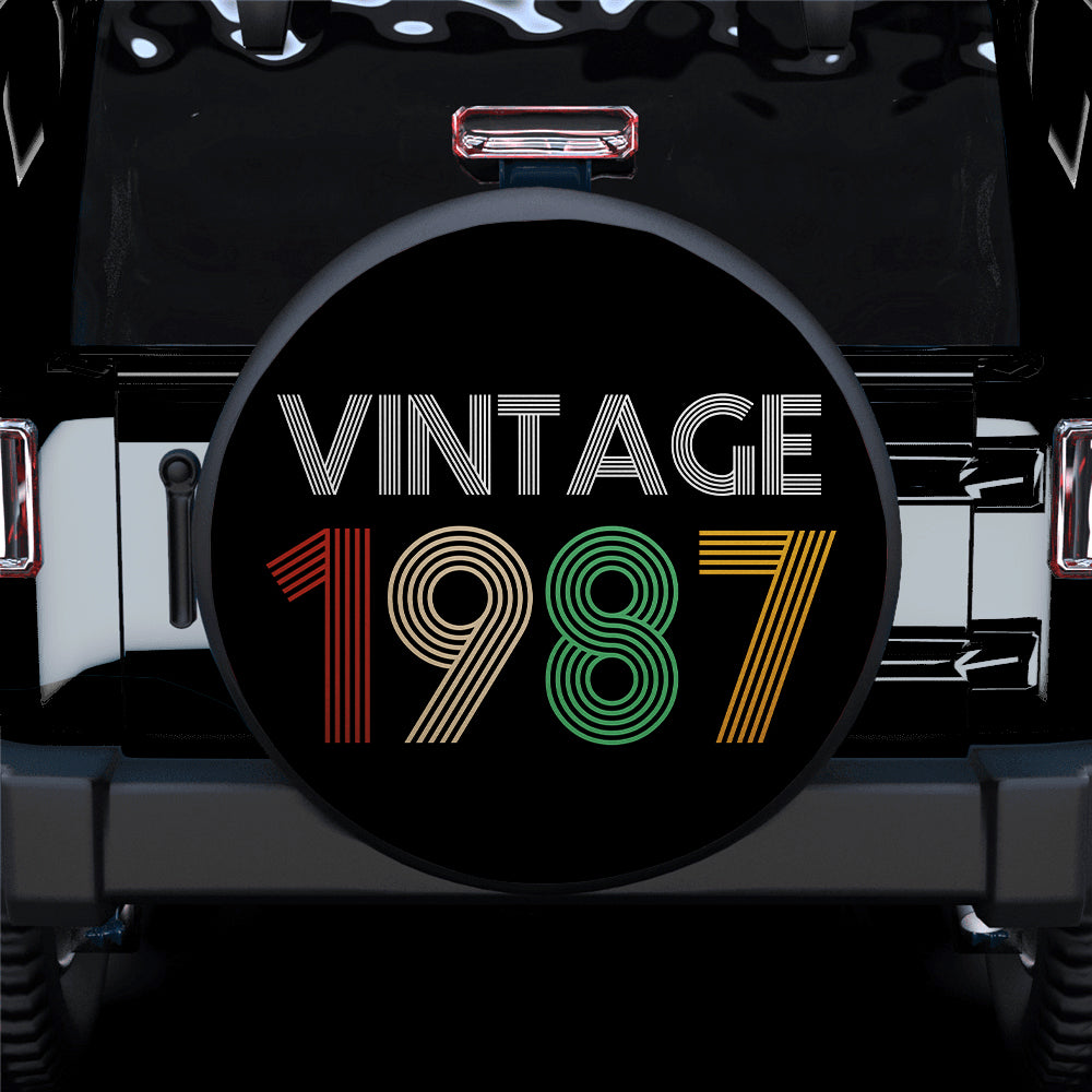 Vintage 1987 Birthday Jeep Car Spare Tire Cover