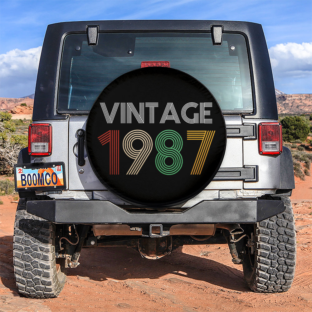 Vintage 1987 Birthday Jeep Car Spare Tire Cover