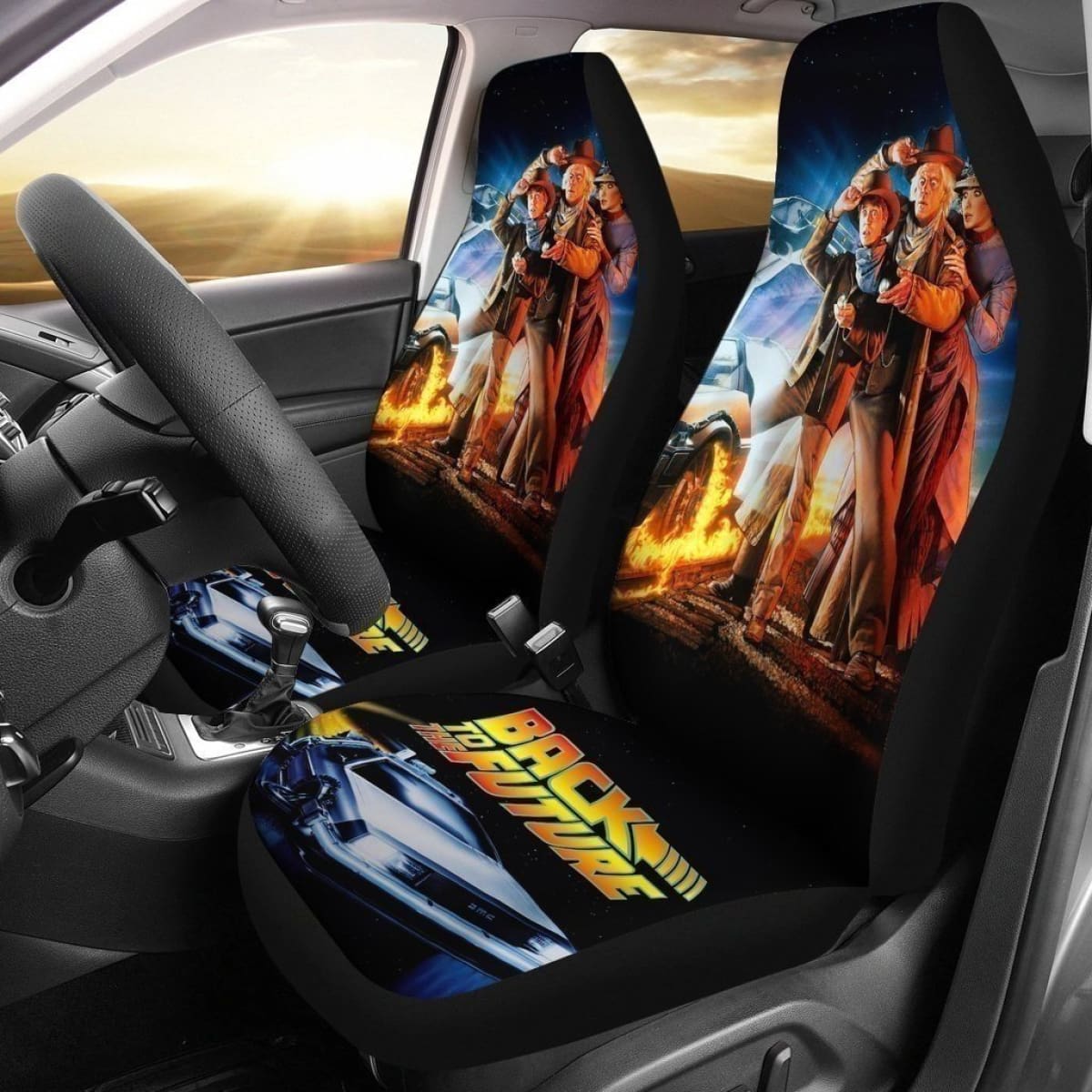 Vintage Back To Future Car Seat Covers Universal Fit 194801