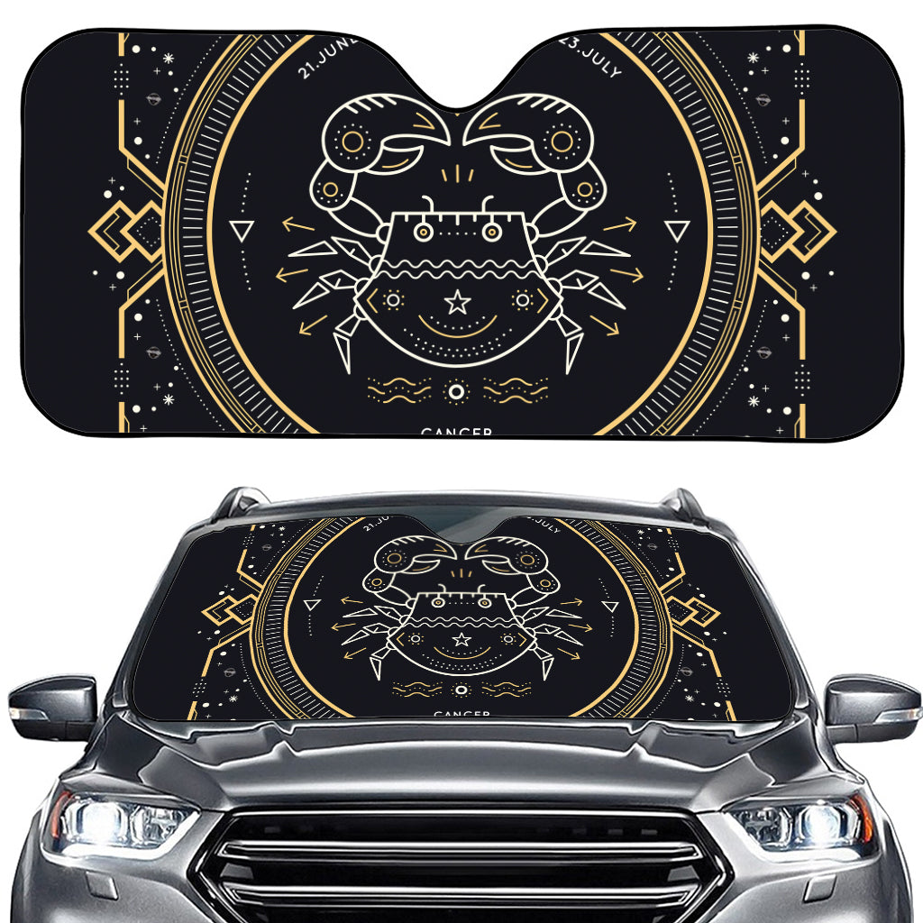 Vintage Cancer Zodiac Sign Print Car Windshield Sun Shade
