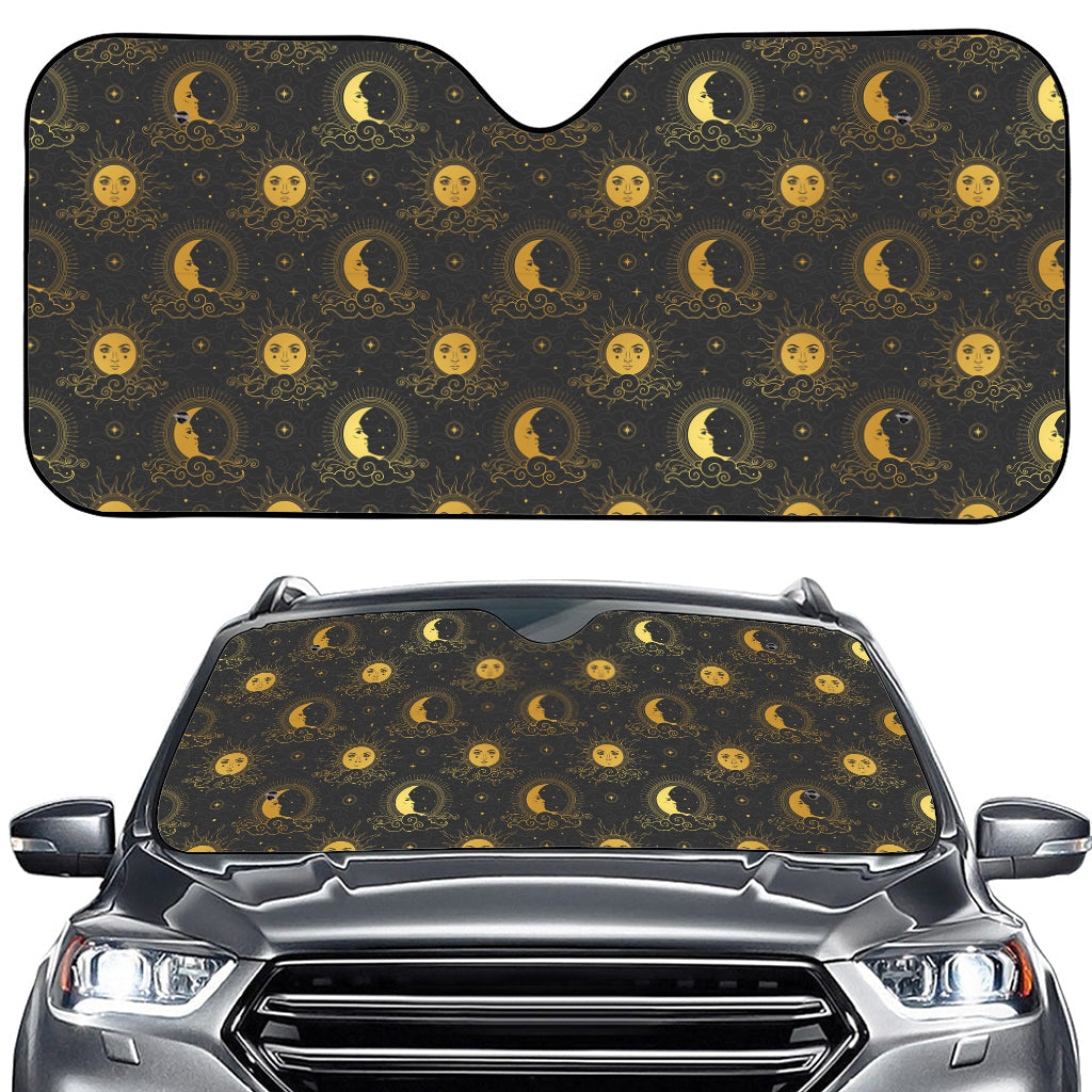 Vintage Celestial Pattern Print Car Windshield Sun Shade
