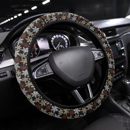Vintage Flowers Premium Car Steering Wheel Cover