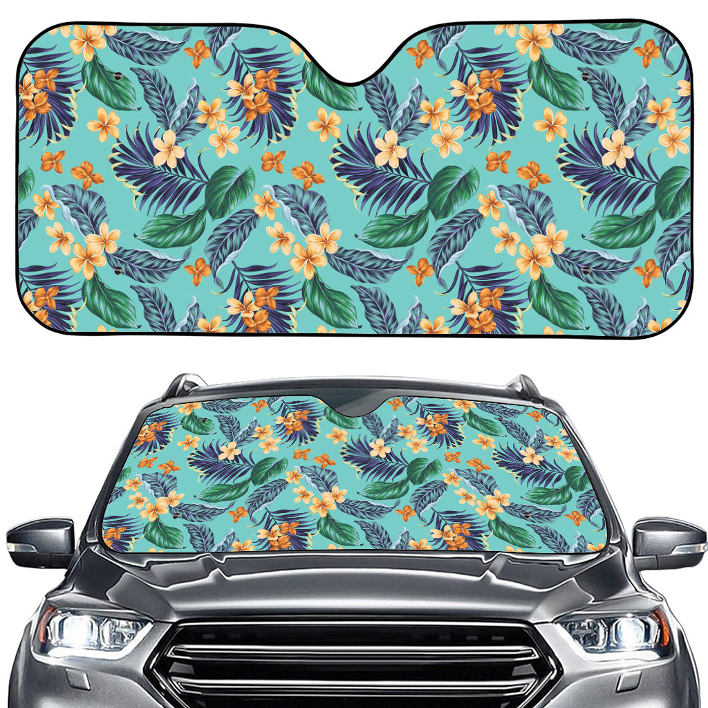 Vintage Hawaiian Aloha Pattern Print Car Windshield Sun Shade