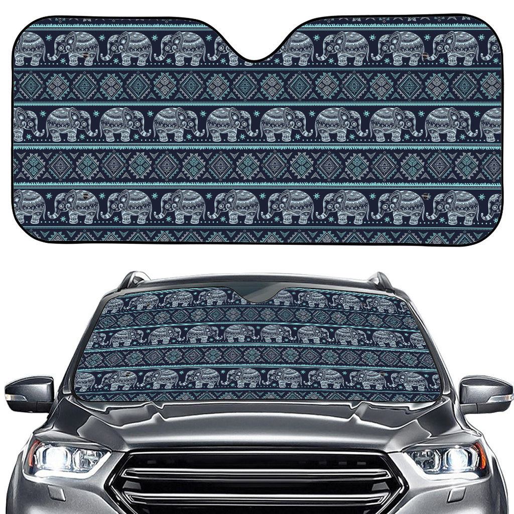 Vintage Indian Tribal Pattern Print Car Windshield Sun Shade