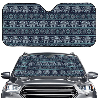 Vintage Indian Tribal Pattern Print Car Windshield Sun Shade