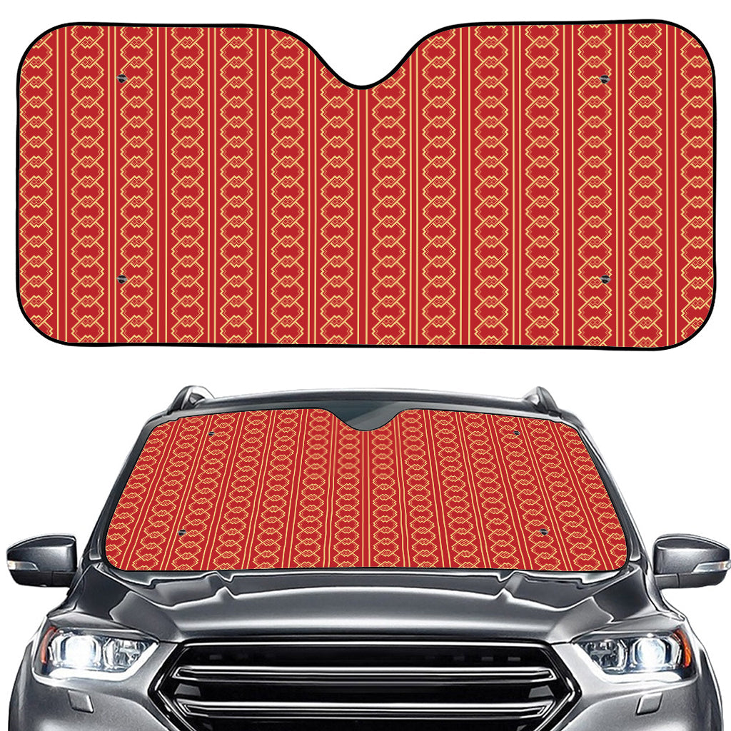 Vintage Japanese Pattern Print Car Windshield Sun Shade