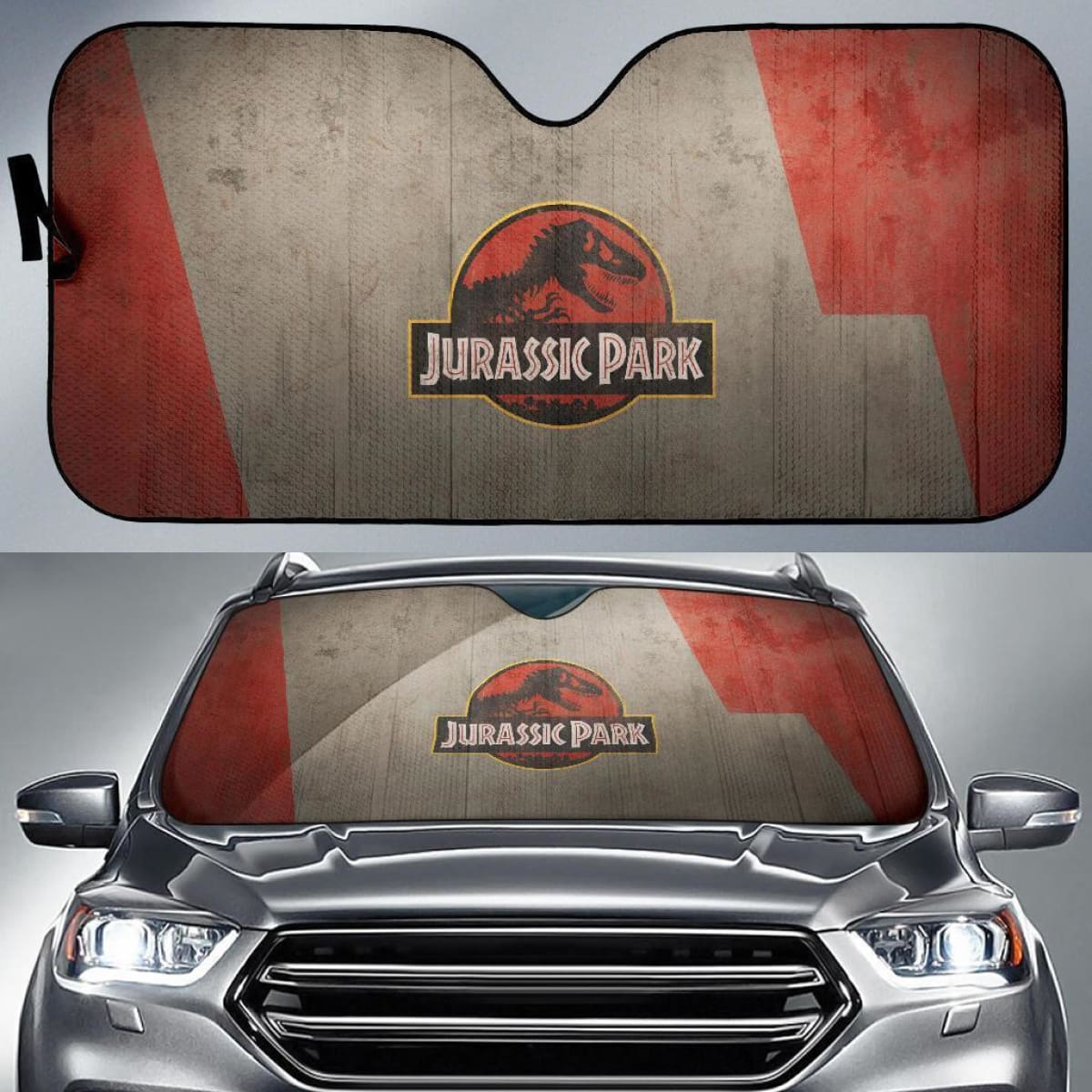 Vintage Jurassic Park Auto Sun Shade Nh07 Universal Fit 111204