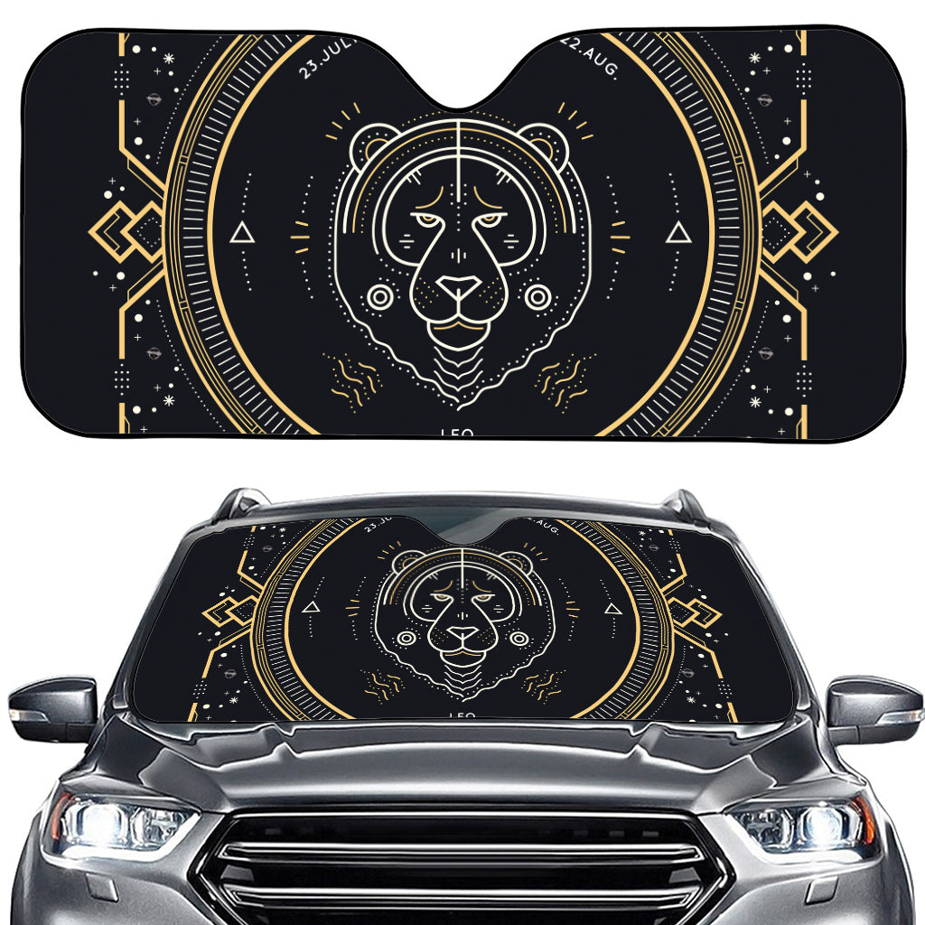 Vintage Leo Zodiac Sign Print Car Windshield Sun Shade