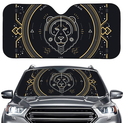 Vintage Leo Zodiac Sign Print Car Windshield Sun Shade