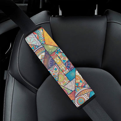 Vintage Mandala Bohemian Premium Custom Car Seat Belt Covers