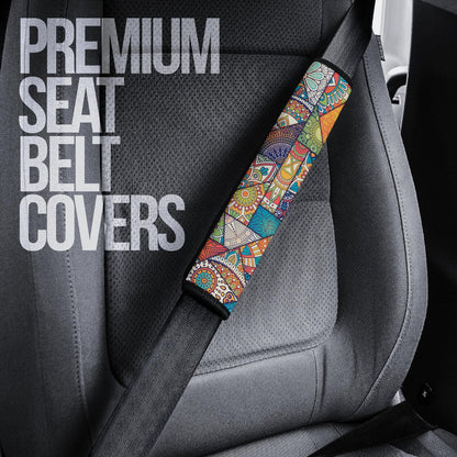 Vintage Mandala Bohemian Premium Custom Car Seat Belt Covers