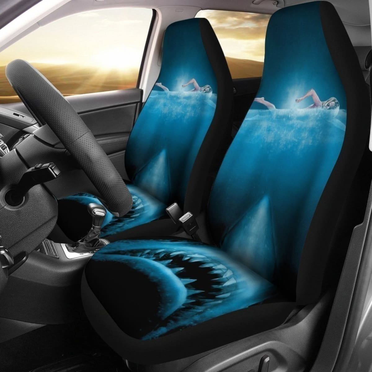 Vintage Movies Jaw Shark Car Seat Covers Universal Fit 194801