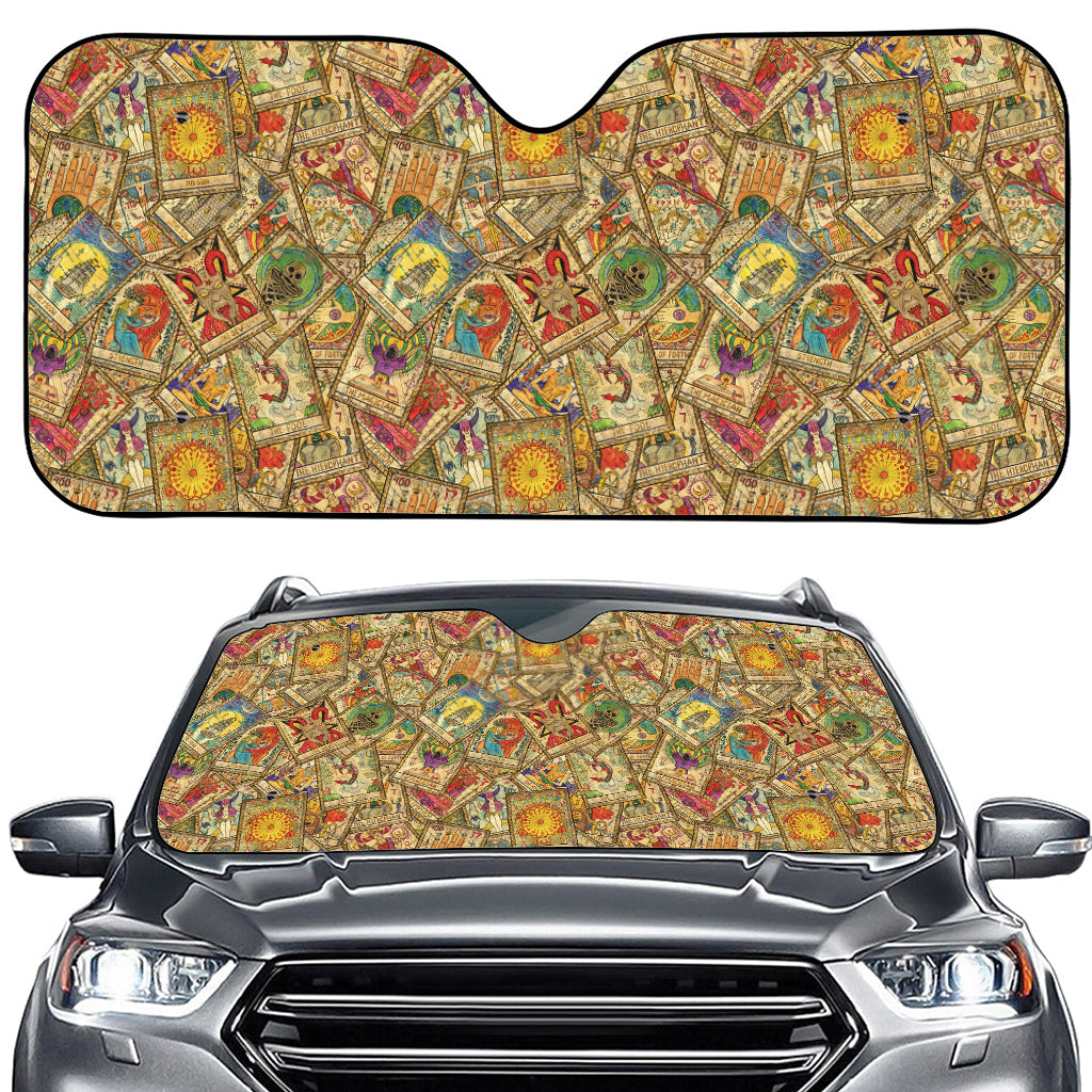 Vintage Wicca Tarot Card Print Car Windshield Sun Shade