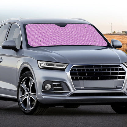 Violet Knitted Pattern Print Car Windshield Sun Shade