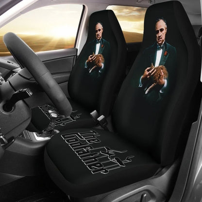 Vito Corleone The Godfather With Cat Car Seat Covers Universal Fit 194801