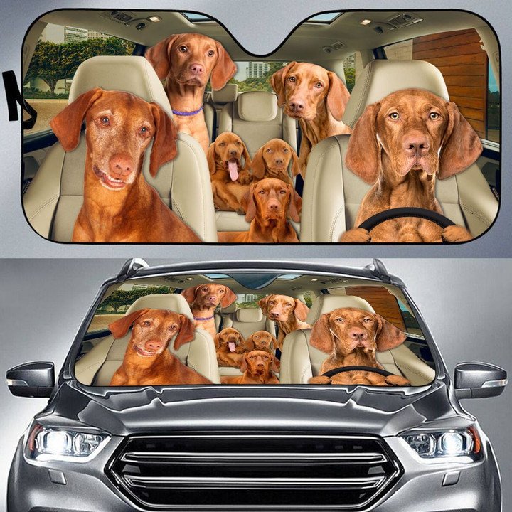 Vizsla Car All Over Printed 3D Sun Shade