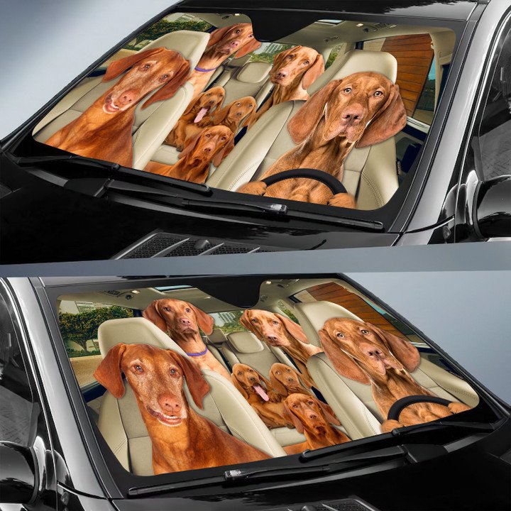 Vizsla Car All Over Printed 3D Sun Shade