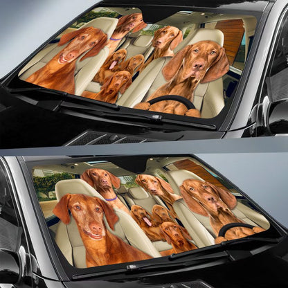 Vizsla Car All Over Printed 3D Sun Shade