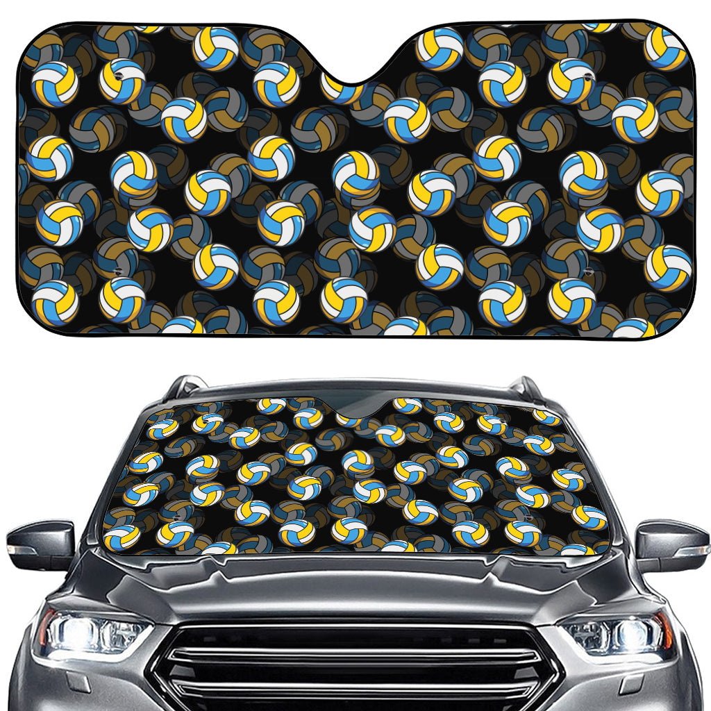 Volleyball Pattern Print Car Windshield Sun Shade
