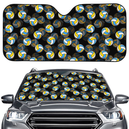 Volleyball Pattern Print Car Windshield Sun Shade